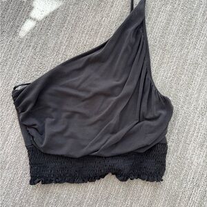 Black One-Shoulder Top